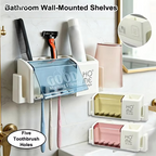 Punch-Free Bathroom Toothbrush Rack