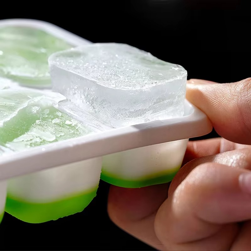 14-Grid Silicone Ice Cube Tray with Lid