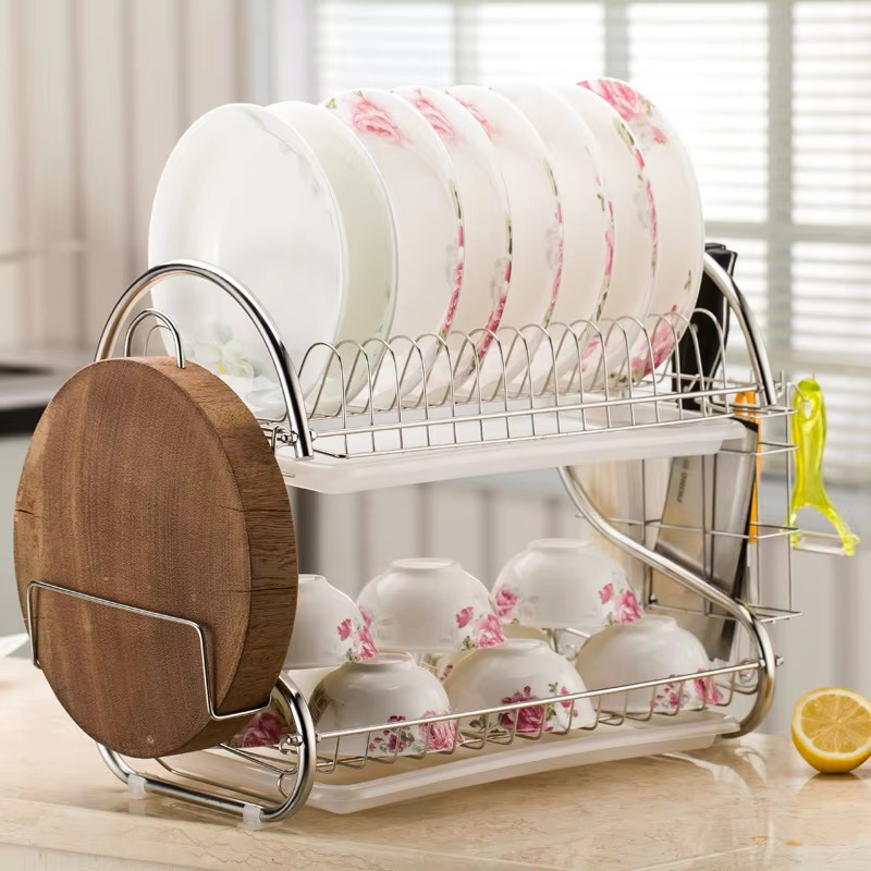 3-Tier Stainless Steel Dish Drying Rack