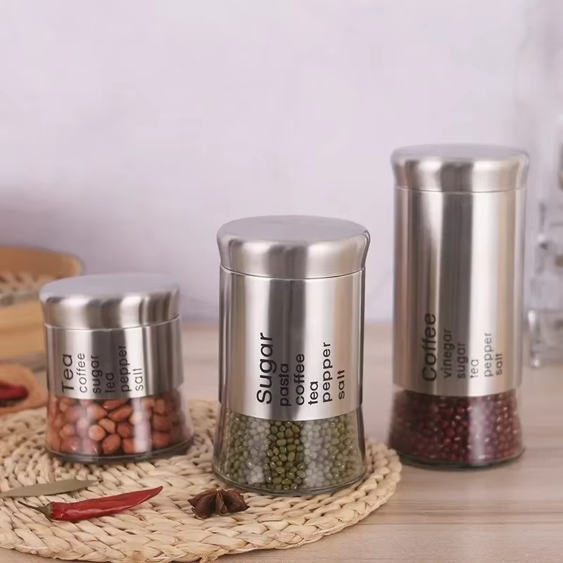 3 Pcs Airtight Borosilicate Glass Storage Jar