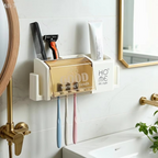 Punch-Free Bathroom Toothbrush Rack