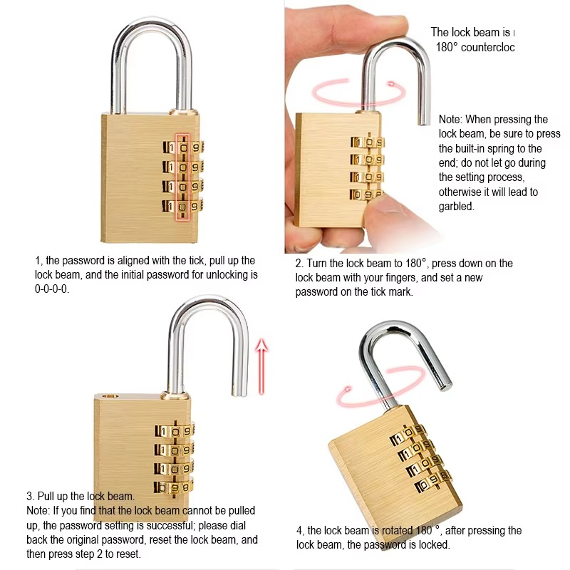 3-Digit Password Protected Mini Combination Lock