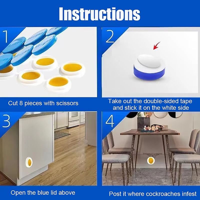 8-PCS Cockroach Gel Bait Killer