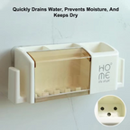 Punch-Free Bathroom Toothbrush Rack