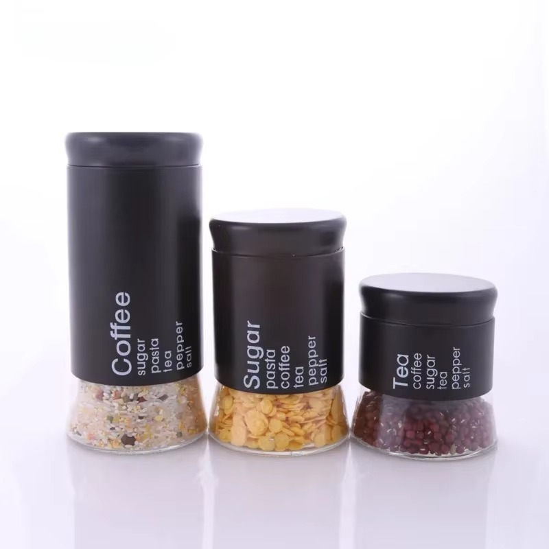 3 Pcs Airtight Borosilicate Glass Storage Jar