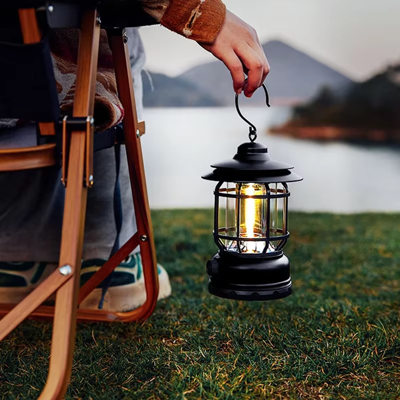 Rechargeable Vintage LED Camping Lantern