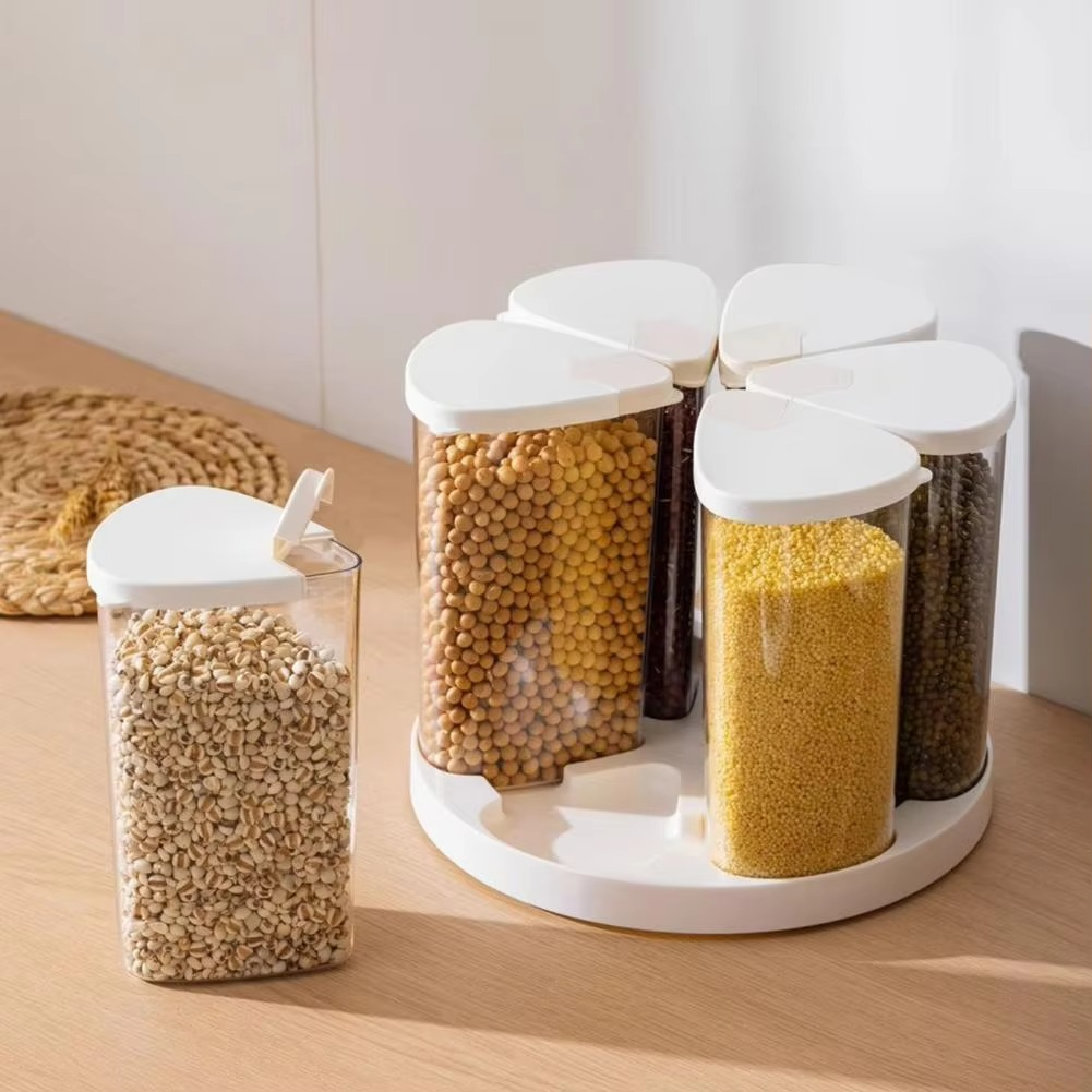 6-Grid Rotating Cereal Dispenser