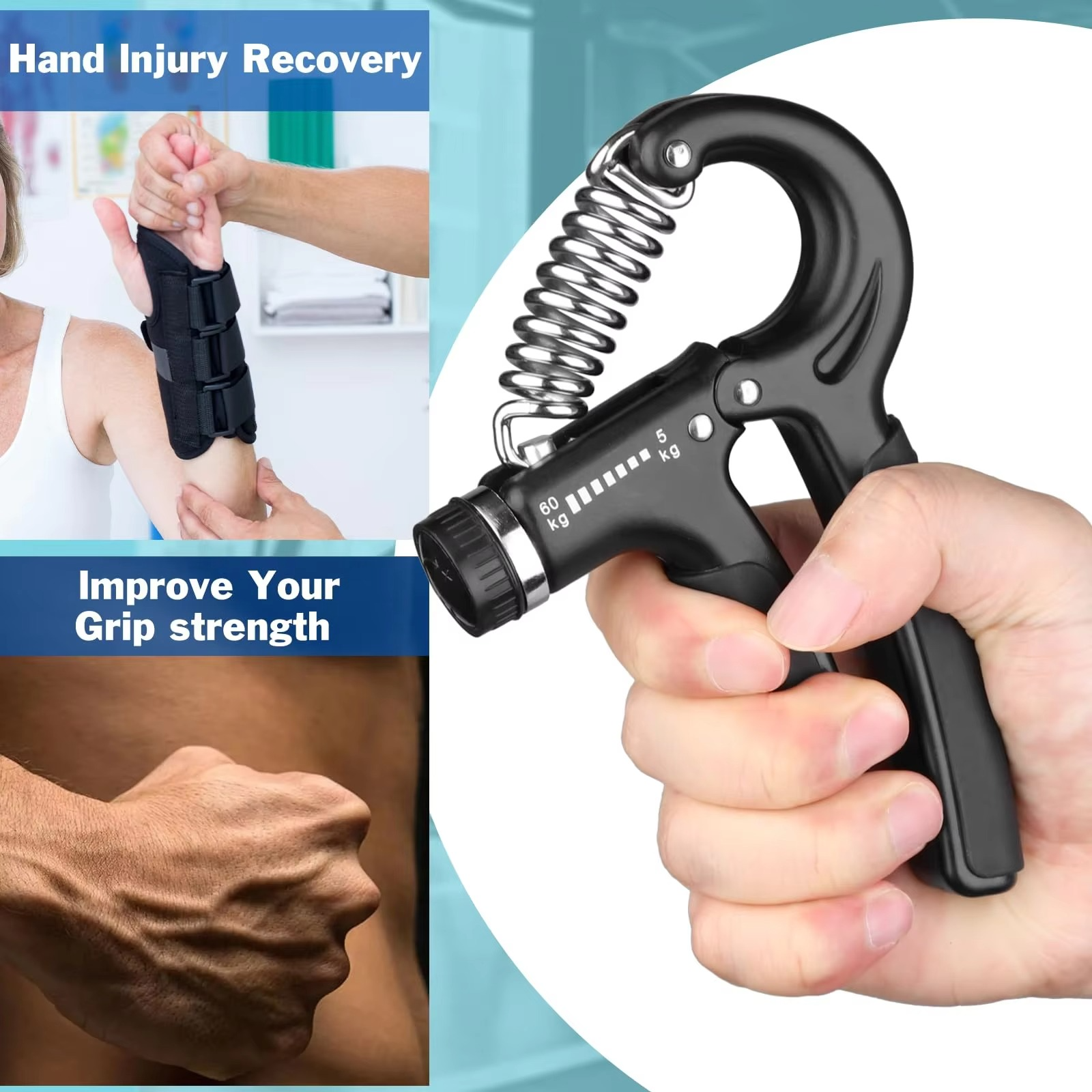 Adjustable Hand Grip Strengthener (5–60kg)