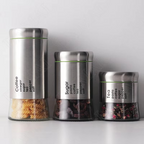 3 Pcs Airtight Borosilicate Glass Storage Jar