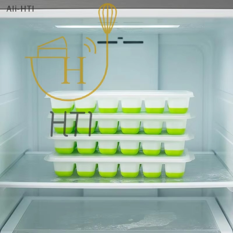 14-Grid Silicone Ice Cube Tray with Lid