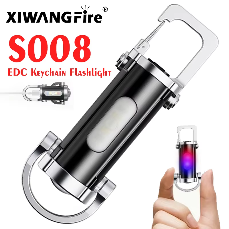 Mini Multi-Functional COB Keychain Flashlight