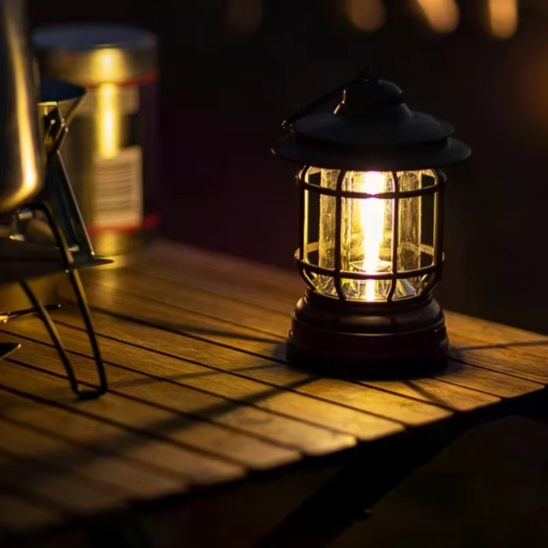Rechargeable Vintage LED Camping Lantern