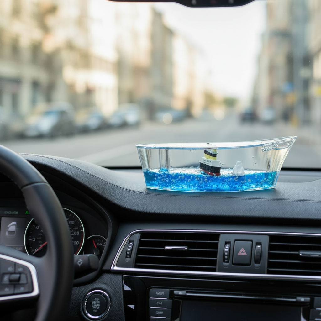 Liquid Wave Cruise Ship on Car Dashboard - Hero Image