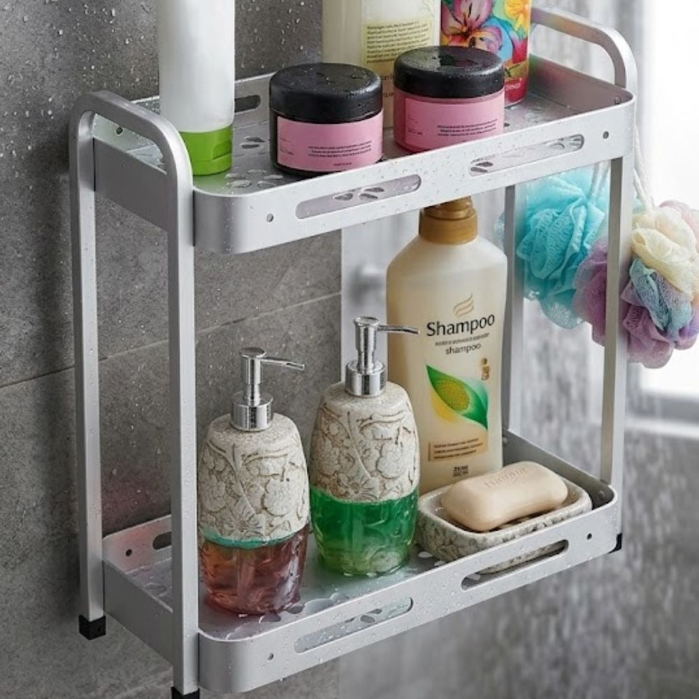 Binca 2-Tier Aluminium Shower Rack