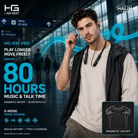 HG N-10 Pro Neckband Earphones