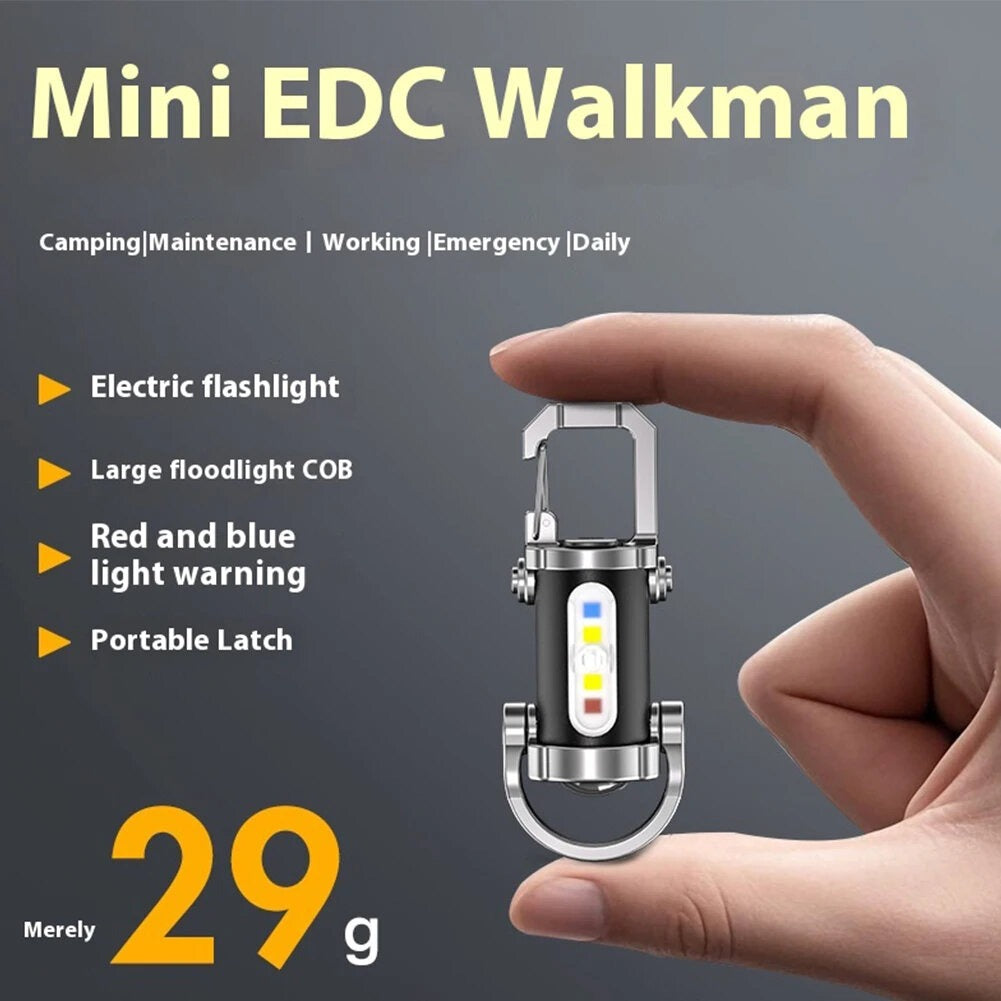 Mini Multi-Functional COB Keychain Flashlight