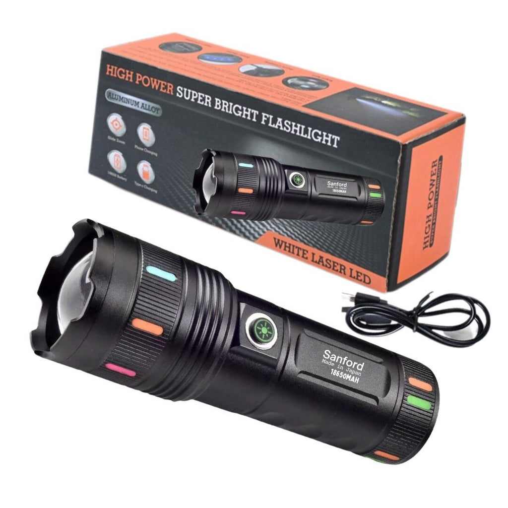 High Power Rechargeable LED Flashlight