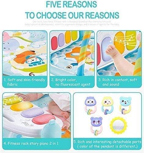 5-in-1 Baby Piano Gym & Play Mat